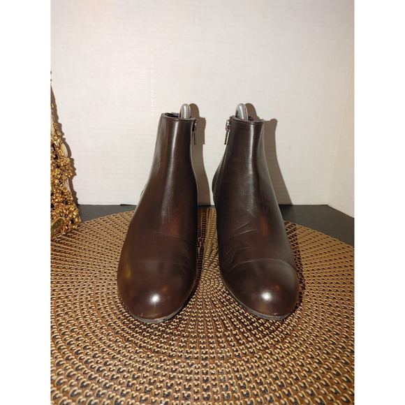 Vaneli Laban Leather Wedge Boots Size 5.5M - Picture 2 of 8